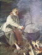 Anders Zorn i eidhuset painting